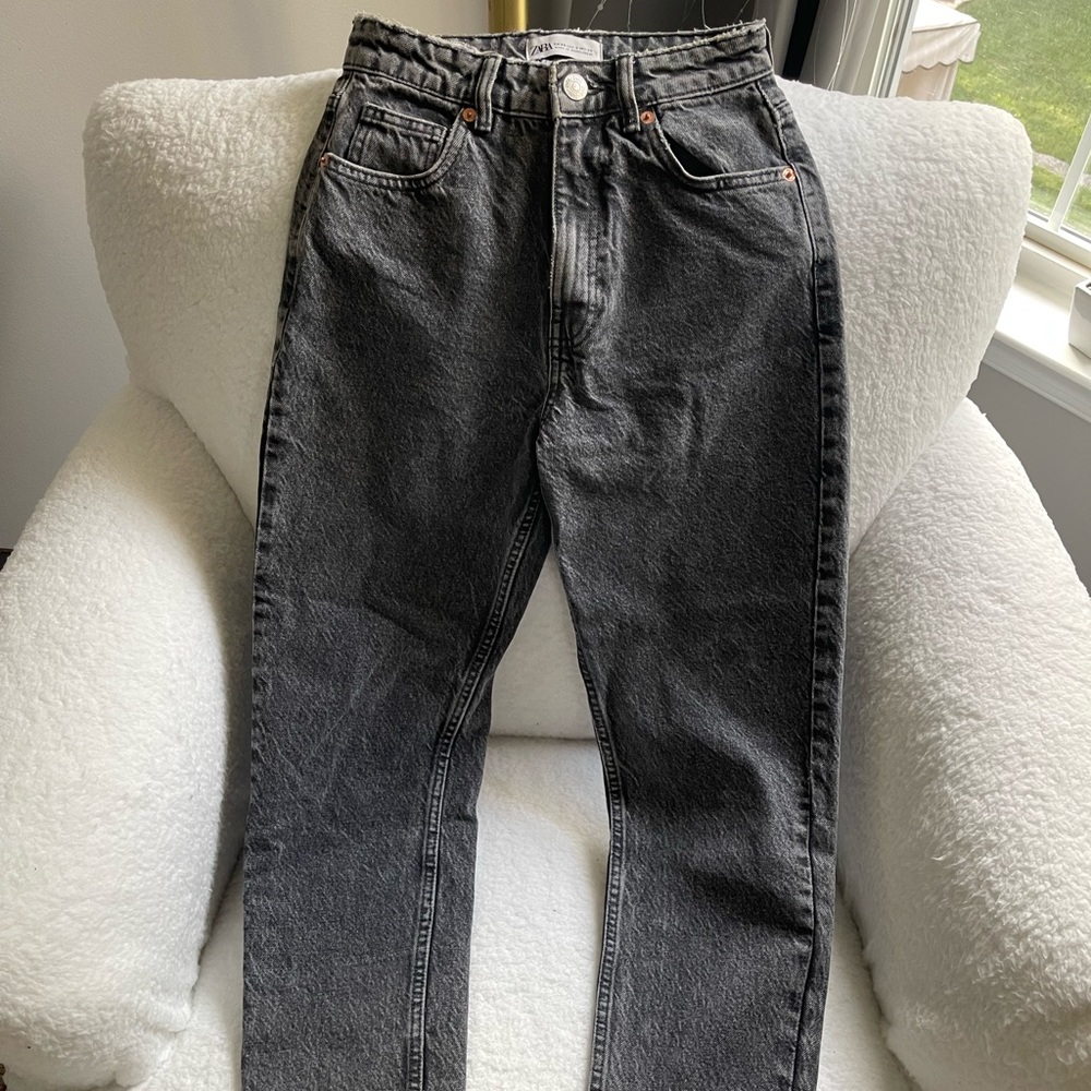 Zara Mom Jean, black wash